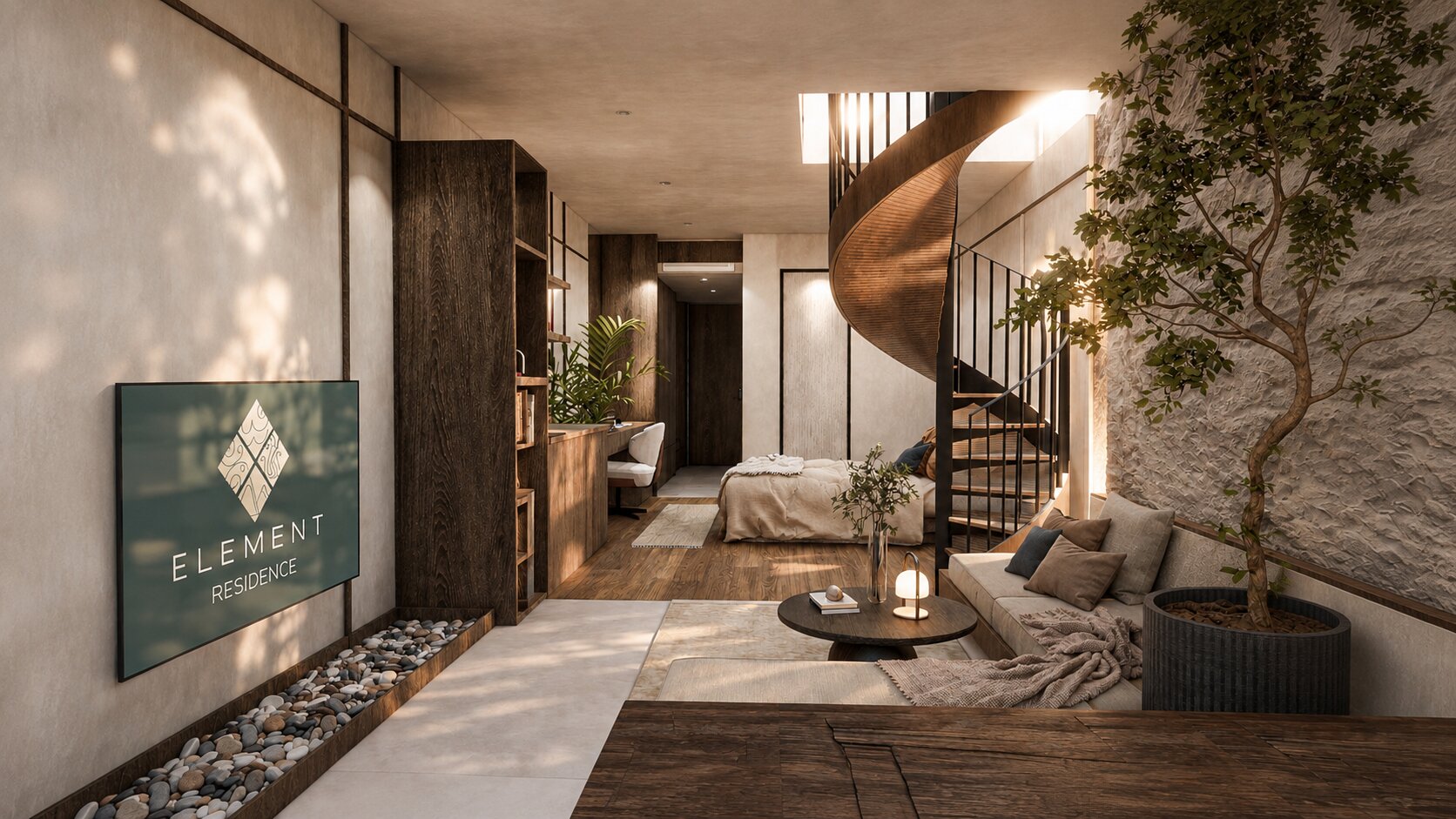 Penthouse studio interior